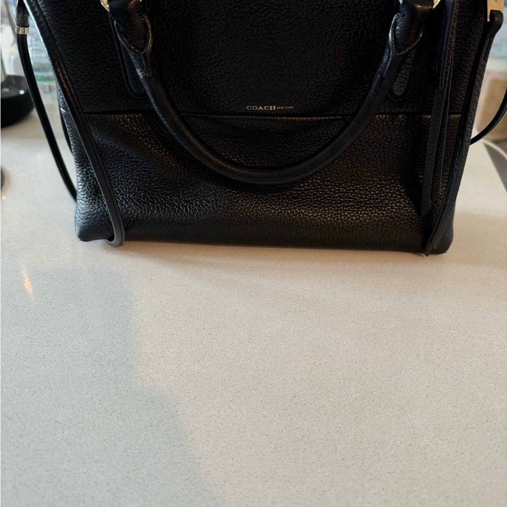 COACH ; black soft leather  good condition and clean